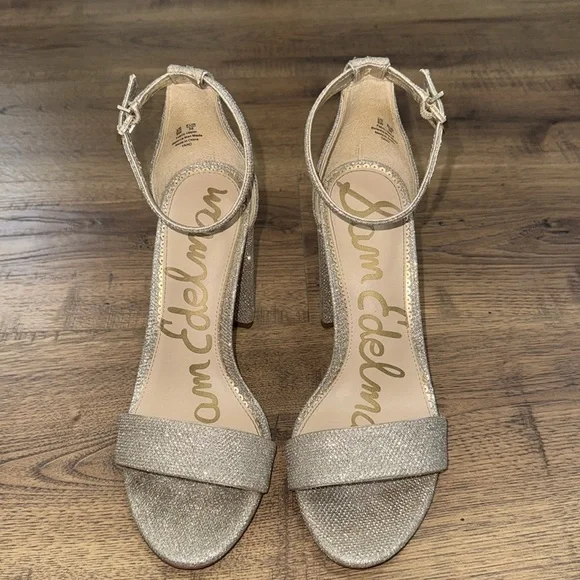 Sam Edelman Women's Glittering Gold Heels - Picture 6 of 6